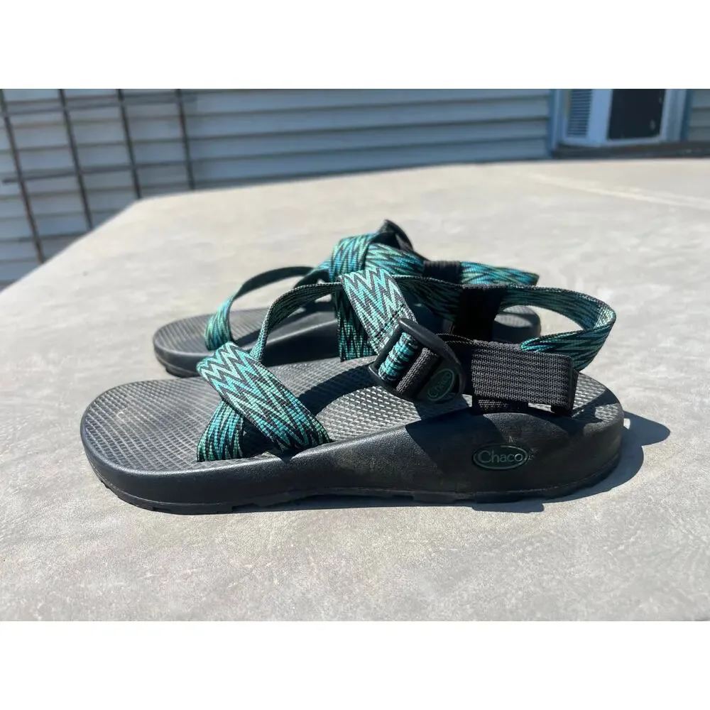 Men’s z1 classic Chaco sandals river water travel size 13 hiking blue & green